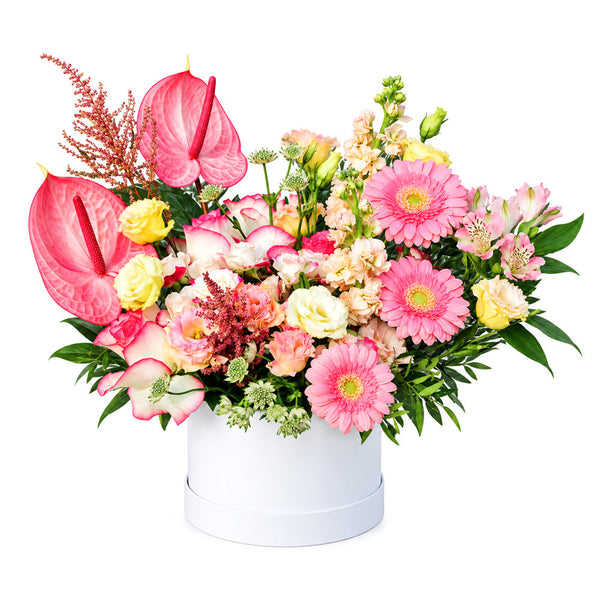 Tropical Pink Garden Hatbox