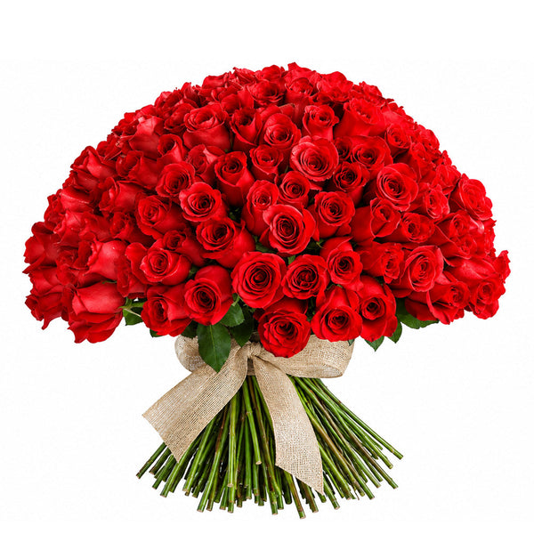 Classic Red Rose Hand-tied Bouquet