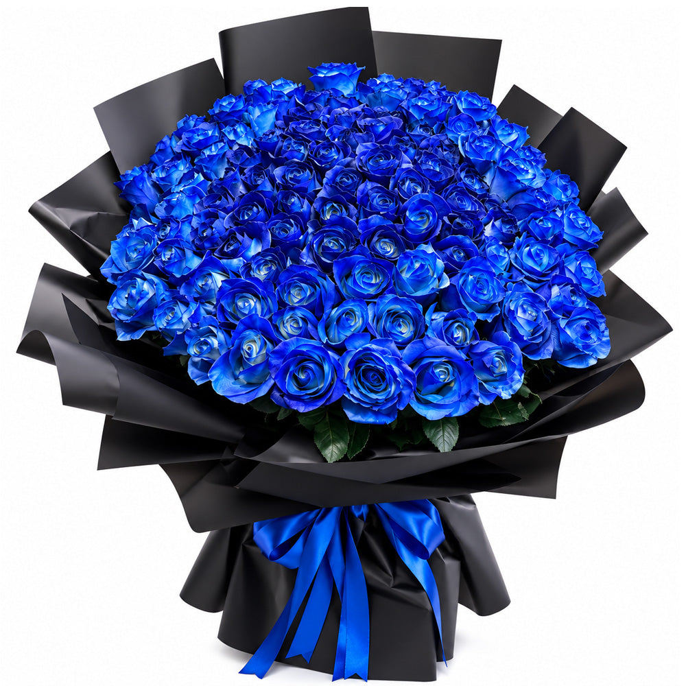 101 Blue Rose Bouquet