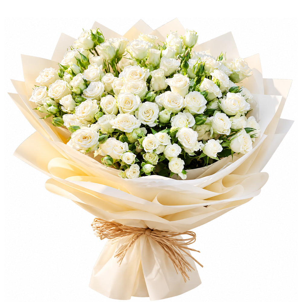 White Baby Roses Bouquet