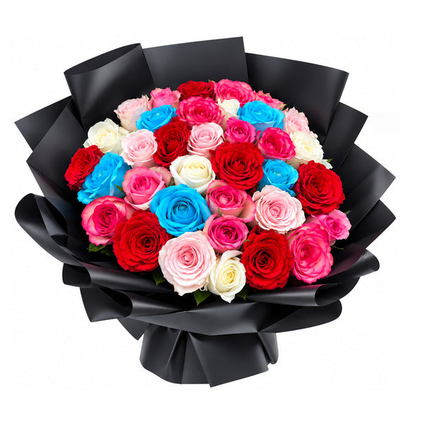 Rainbow Jewel Rose Bouquet